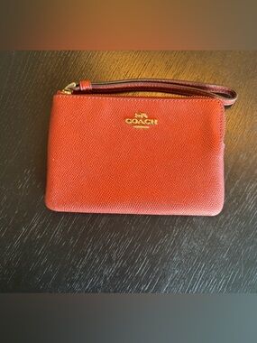 Coach Red Leather Wristlet